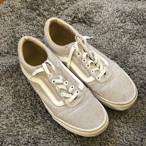 Vans Men's Beige Canvas Sneakers
